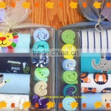 Embroidery & Graphic Romper+towel Set for Baby photo-1