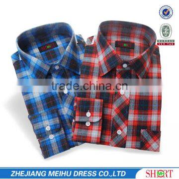 Men casual shirts cotton fabric flannel plaid men italian style shirts