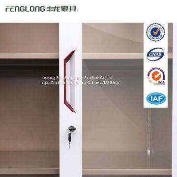 Office Furniture 2 Door Steel Filing Cabinet With Glass Doors for Display photo-5