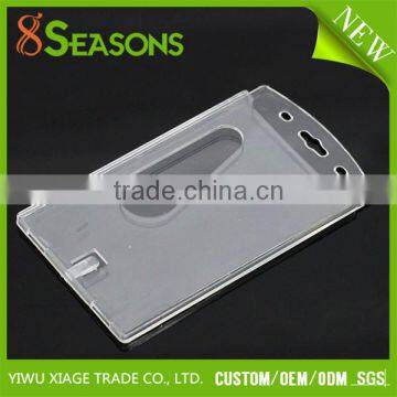 Wholesale 10x6cm Clear Vertical Hard Plastic Business ID Card Holder