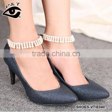 Tassel Design White Pearl Anklets For Shoe Decorations