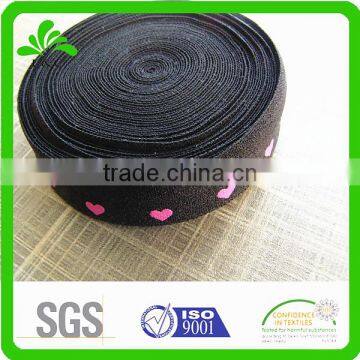 Top Quality Print Heart Pattern Elastic Fold Over,custom Printed Fold Over Elastic, photo-2
