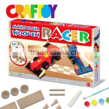 Teaching materials Color your wooden Racer