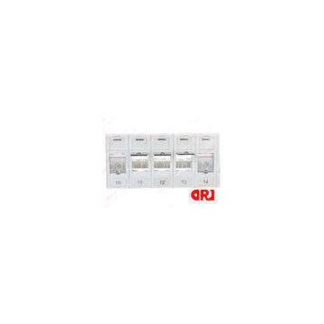 white Rj45 24 port UTP Rack Mount patch panel , Cabling System patch panels
