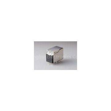 Silver Rj45 USB Connector Female Socket 8p8c Single Port Side Entry Modular Jack