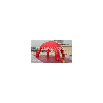 Red 210D Nylon UV Resistance Inflatable Spider Tent With 6m Dia Fourfold Stitching at Bottom