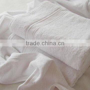 plain white dobby hote cotton woven towel