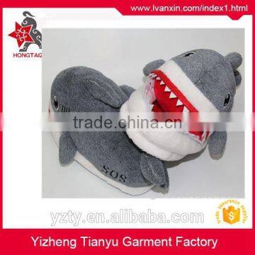 OEM Slippers Factory Supply Custom Plush Shark Slippers photo-2