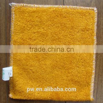 Yellow kitchen dishcloth clean towel 100% bamboo Fiber Washing dish Special increase contact surface to clean oil and stains