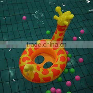 The new 2014 baby swim ring The giraffe pattern by PVC inflatable boat