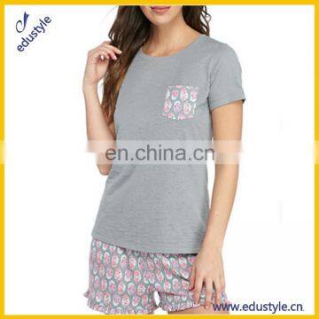 Wholesale Scoop Neck 100% Cotton Pajamas Women Summer