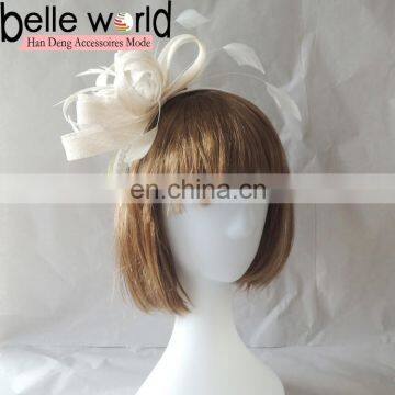 NEW HOT Feather Fascinator Headband Ivory for women