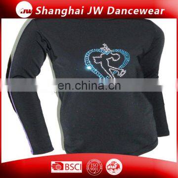 Fitness Crystal Ice Skating Dance Training T-shirt