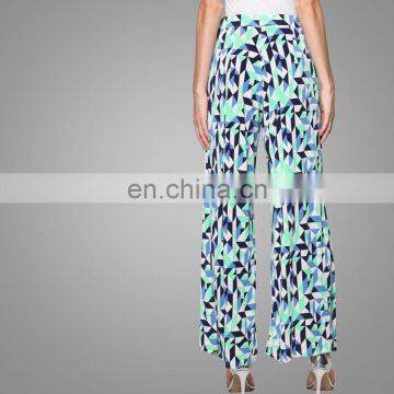 New Pants High Waisted Wide Leg Pants Islamic Women Loose Palazzo Bottom Pants Muslim Wear Women Floral Printed Trousers photo-3