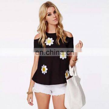 A Forever Fairness Black Off-Shoulder Women Off-shoulder Girl T-shirts photo-3