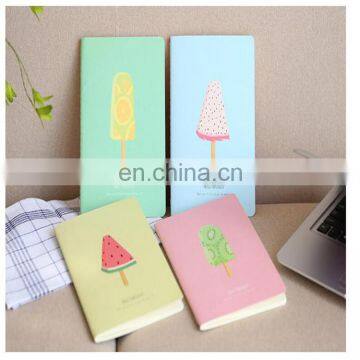 Custom sewing notebook printing /softcover kraft paper notebook/agenda with line