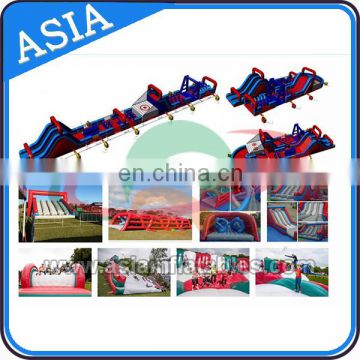 China Durable 0.55mm Pvc Insane Inflatable Adult Inflatable Obstacle Course For Running