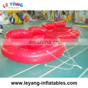 New design 2 riders water sports inflatable towable flying ski tube