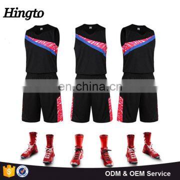 Pattern Men Black Color Mesh Basketball Jersey photo-4