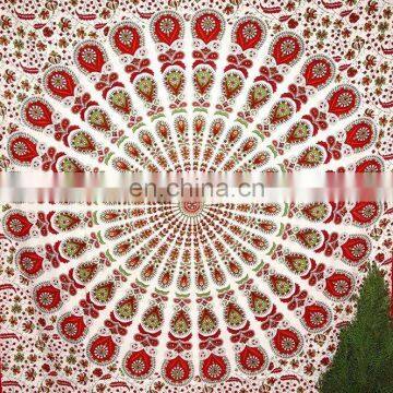 Queen Size Wall Hanging Mandala Tapestries Hippie Art Tapestry Beach Throw Blanket Hippie Peacock Wall Hanging Picnic Wholesale photo-2