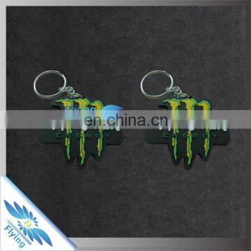 soft and 2D/3D image pvc keychain/ silicone key chain with metal key ring