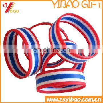 Customize unisex color laying silicone jewelry main material clear silicone bracelet