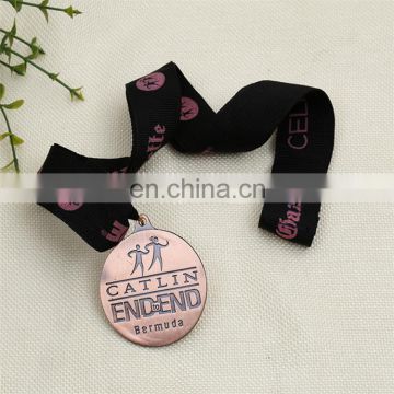 rose gold debossed logo painted color medals