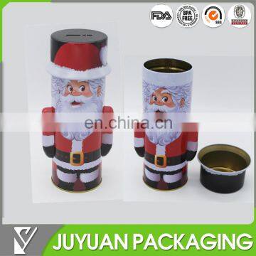 Santa claus metal tin made personalized tin box