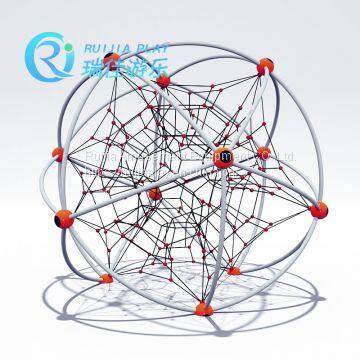 Outdoor Rope Nets Tunnel Climbing Exercise Playground With Slide Sets photo-5