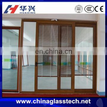 insulated aluminum PVDF coating three panel sliding glass door