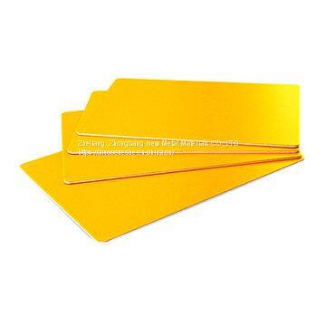 Alucoone grossy yellow decorative fireproof aluminum composite panel