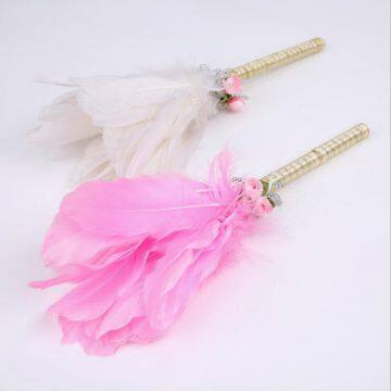 Unique Pink Feathers Top Signature Pen With Elegance Design for Wedding/advertisement Gift photo-2