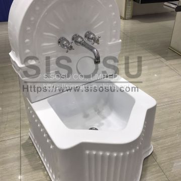 Square foot bath wudu basin