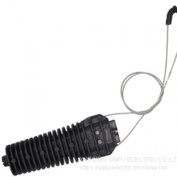 ADSS cable plastic wedge type anchor strain clamp dead end clamps with ss wire and plastic body