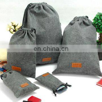 Felt Coin Purses Double Sided Drawstring photo-4