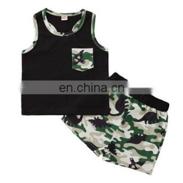 Baby Boys Sets Summer Camouflage Dinosaur T-Shirt + Shorts 2Pcs Kids Sets Children'S Sweater