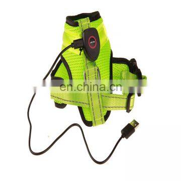 Soft Mesh Safety Led Dog Harness Vest Usb Rechargeable for Night Walking photo-3