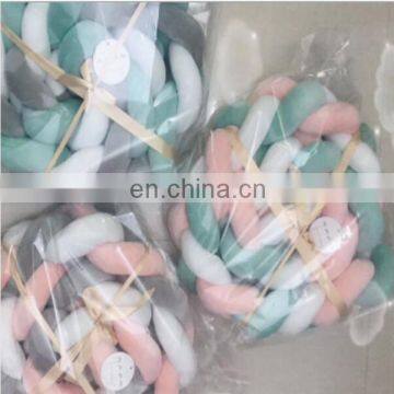 Knot Cushion,Crib Baby Bumper Cot Braid Pad Protector Braided Knot Pillow photo-2