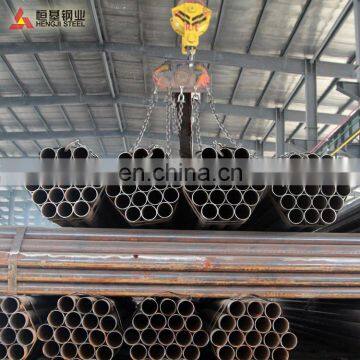 High Carbon BS1387 ERW Black Steel Pipe 40ft Length