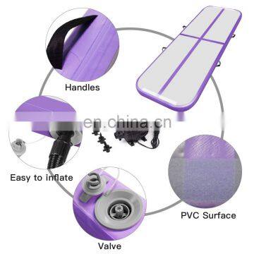 Inflatable Gym Air Track Purple Gymnastics Tumbling Mat With Free Air Pump photo-5