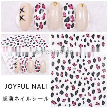 JOYFUL 496-501 Autumn and Winter New Decals 3D Adhesive Leopard Print Nail Beauty Stickers photo-4