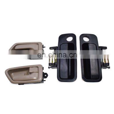 4Pcs Front Black Outside & Tan Inside Door Handle Handles for Toyota Camry 97-01 photo-5