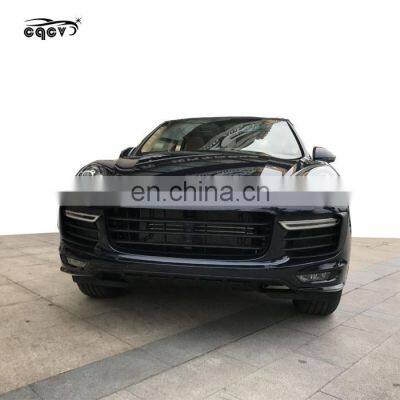 2015-2017 for Porsche Cayenne 958 turbo front bumper and GTS style body kit side skirts rear spoiler pp material