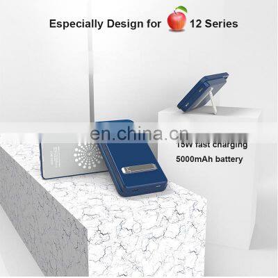 Gold Supplier Mini Ultrathin 15W 5000mah Battery Cellphone Powerbank Magnetic Safe Qi Wireless Power Bank Charger for Iphone photo-2