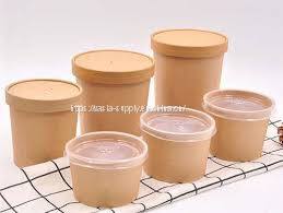12 oz soup cups with lids kraft hot food cup storage containers with paper lids