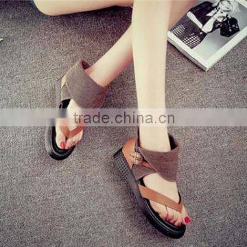 2016 New Model Lastest Special Comfortable Ladies Female Woman Roman Style Patchwork Summer Sandals Shoes photo-2