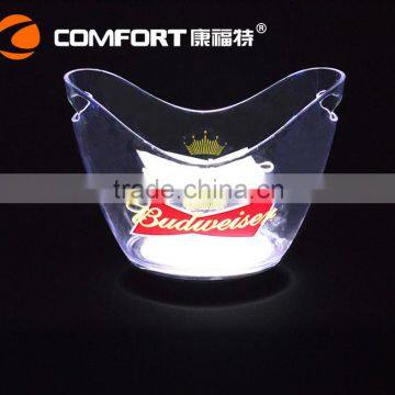 factory custom large illuminated acrylic plastic led ice bucket