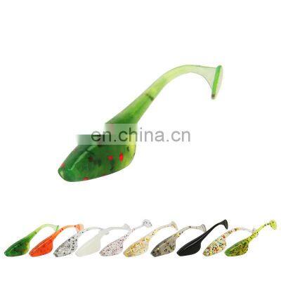 New 40mm/0.75g Size 20Pcs/Bag T-Tail Style Fishing Soft Baits Luminous soft lures