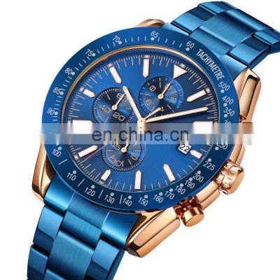 Luxury Skmei 9253 Men Business Stainless Steel Quartz Watch Water Resistant Wrist Watches Men