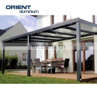 custom size nice design durable garden used flat louver roof system aluminium gazebo frame